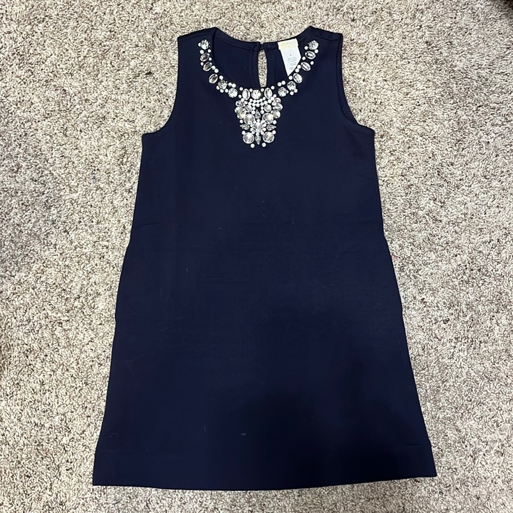 J.crew girls size 6 navy sleeveless dress